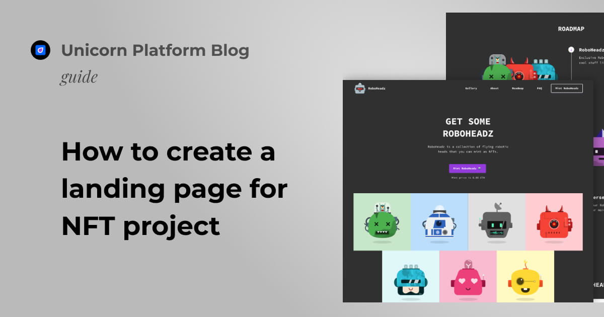 How to make a landing page for your NFT