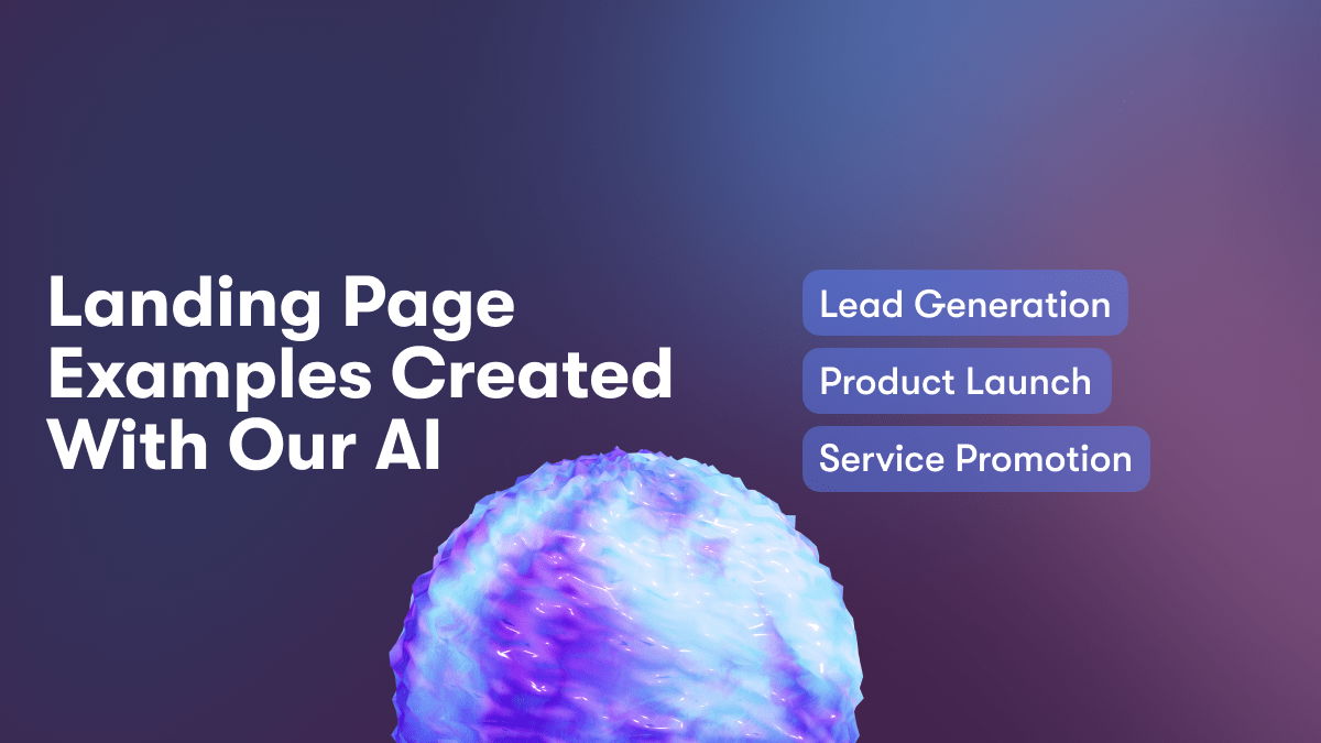 The Unicorn Platform landing page builder uses artificial intelligence to generate high-converting landing pages. Our landing page generator AI analyzes your goals and brand to create a custom landing page in minutes.