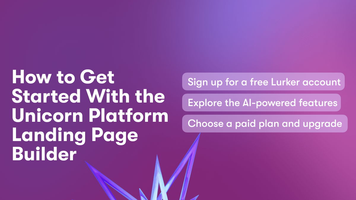 Create custom landing pages for your startup in minutes. The unicorn platform uses cutting-edge AI to help you build high-converting pages. Launch your business to new heights in 2024 with our landing page builder.