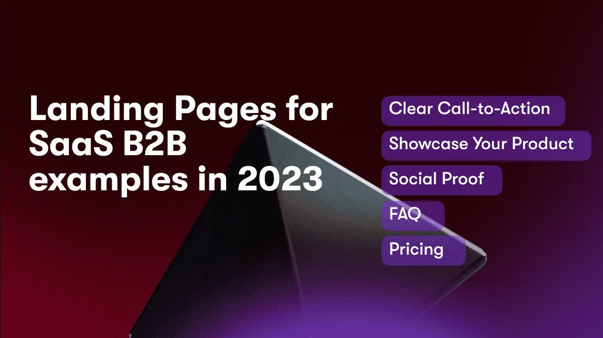 Landing Pages for SaaS B2B examples in 2023