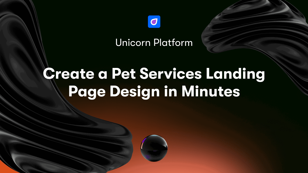 Create a Pet Services Landing Page Design in Minutes