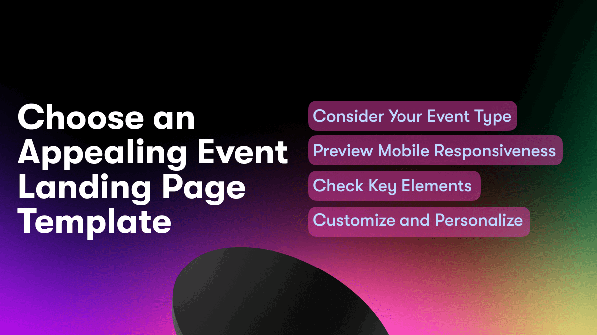 Choose an Appealing Event Landing Page Template