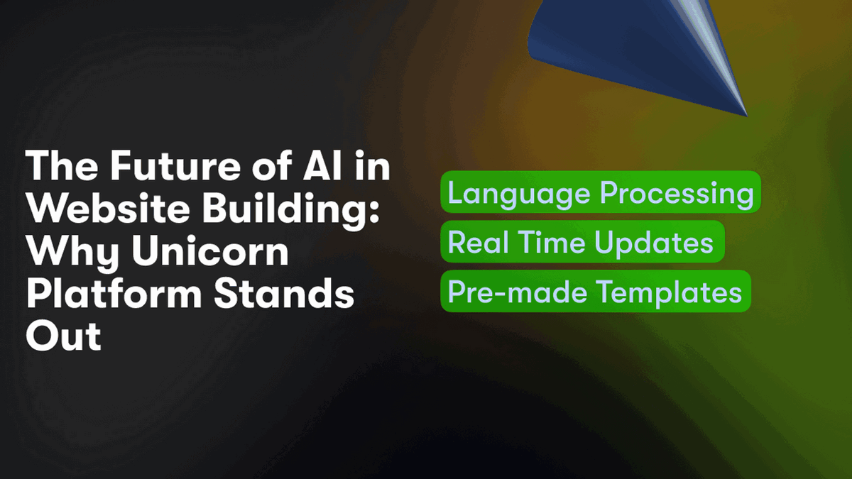 AI based websites like Unicorn Platform use artificial intelligence to build landing pages, optimize user experience and improve conversions. The future of web design is AI