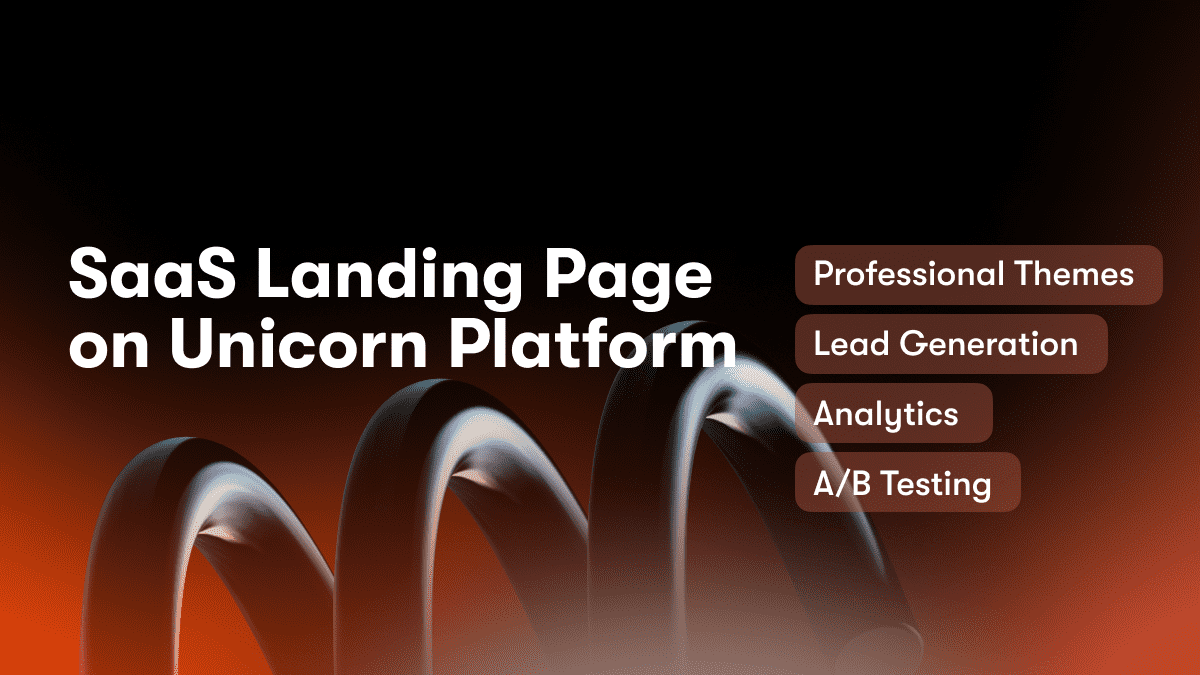 SaaS Landing Page on Unicorn Platform