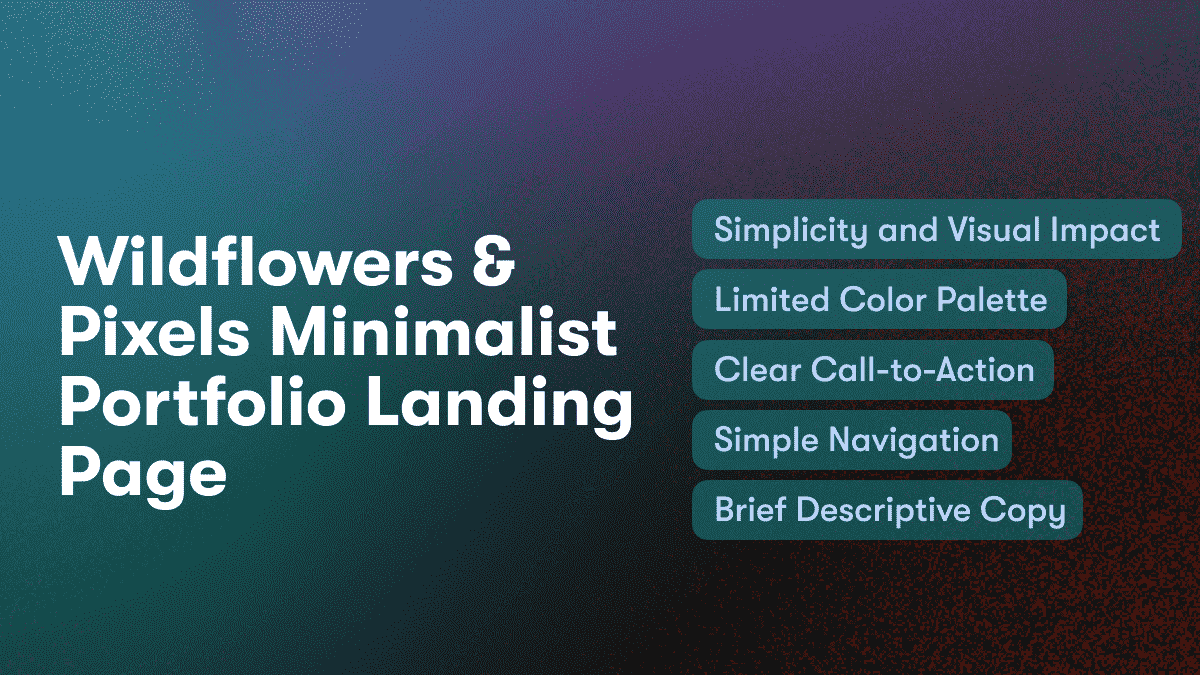 Wildflowers & Pixels Minimalist Portfolio Landing Page