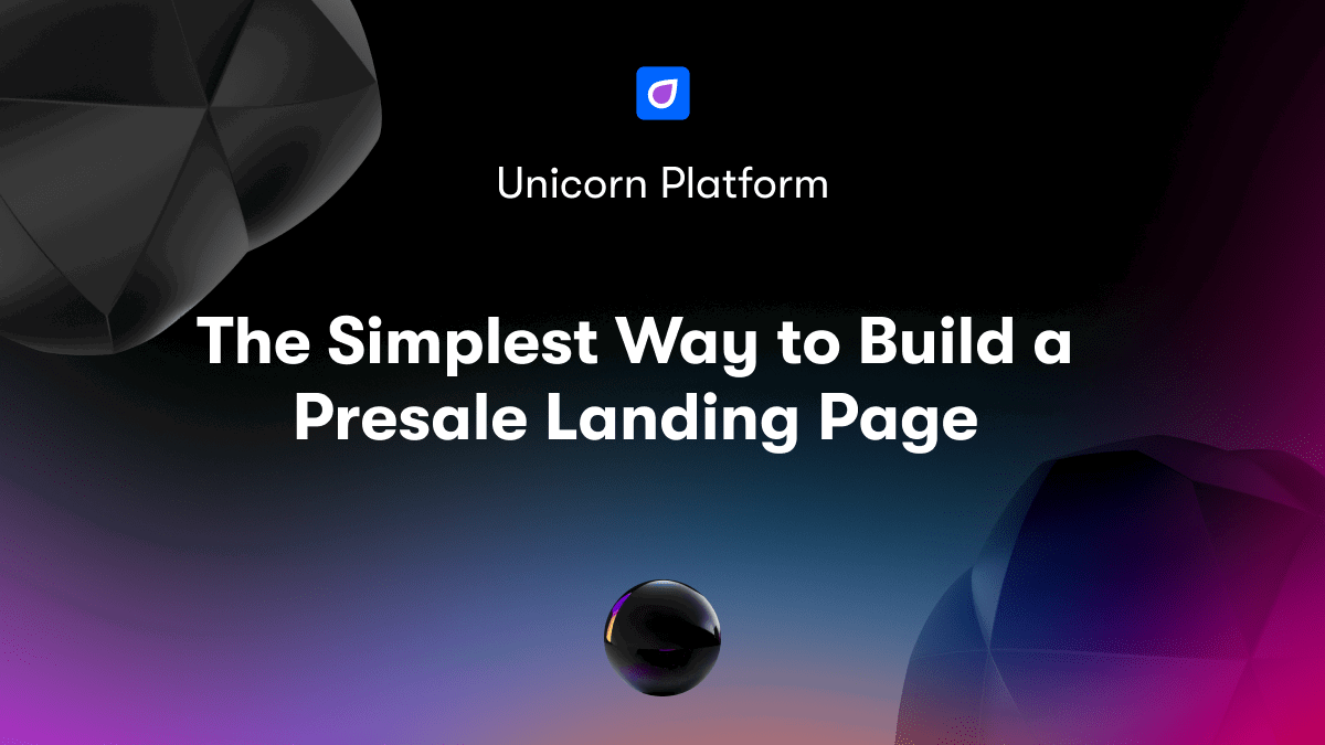 The Simplest Way to Build a Presale Landing Page