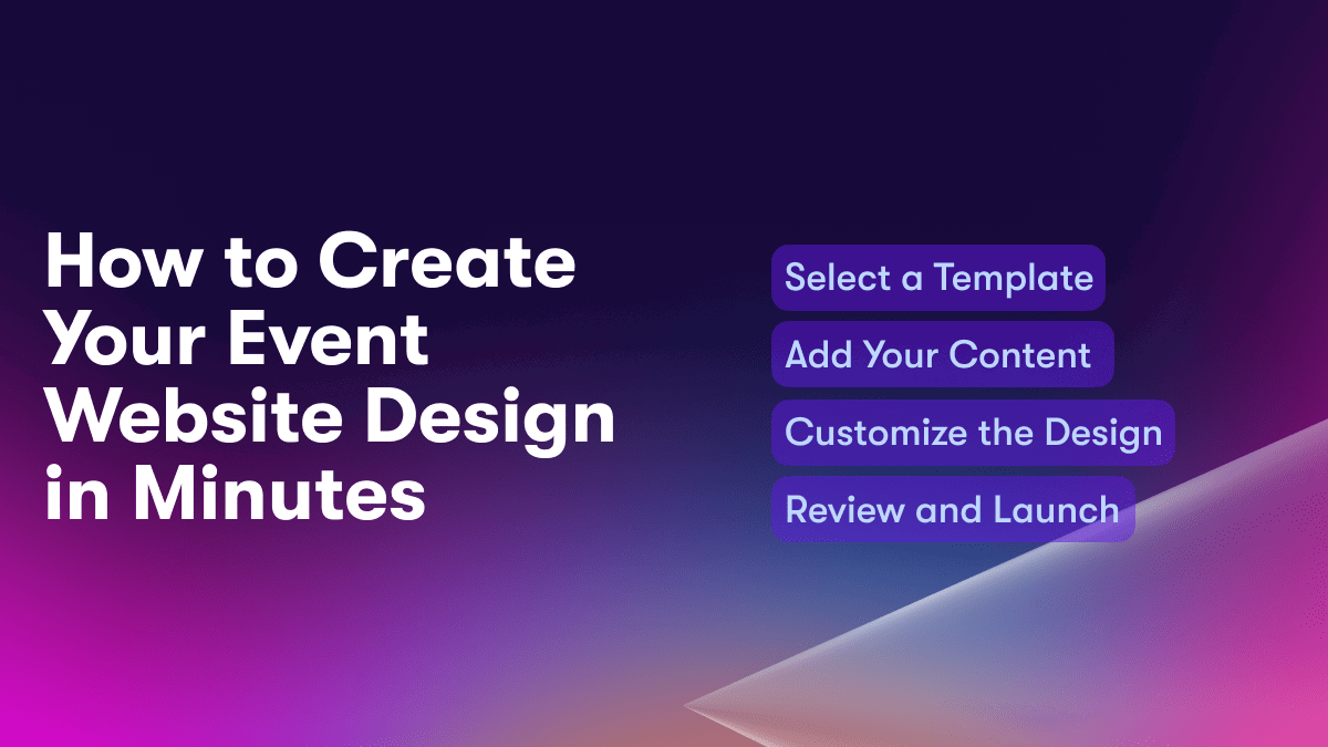 How to Create Your Event Website Design in Minutes