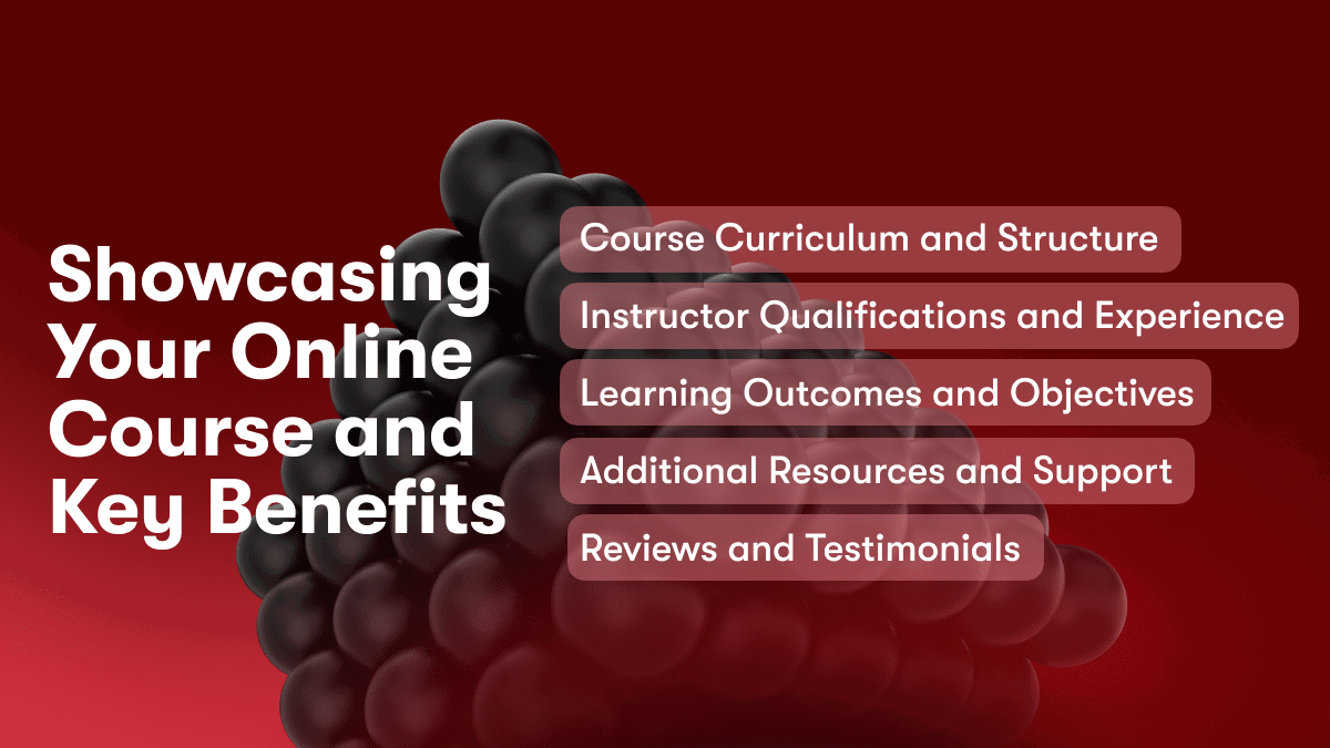 Showcasing Your Online Course and Key Benefits