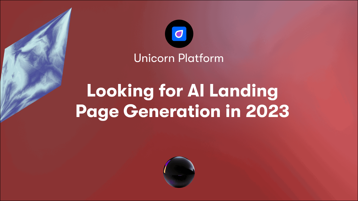 Looking for AI Landing Page Generation in 2023