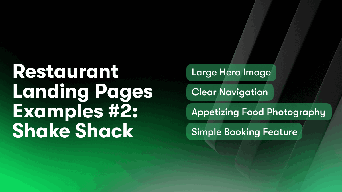 Restaurant Landing Pages Examples #2: Shake Shack