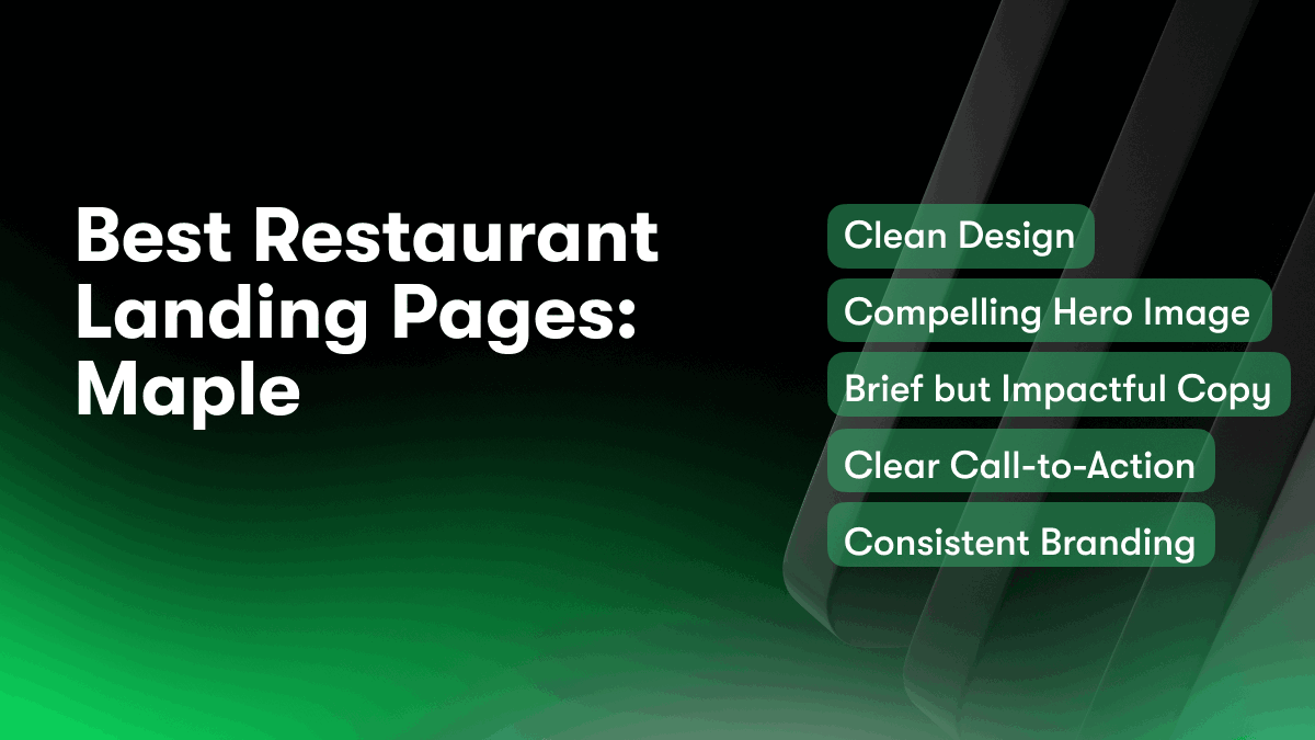 Best Restaurant Landing Pages: Maple