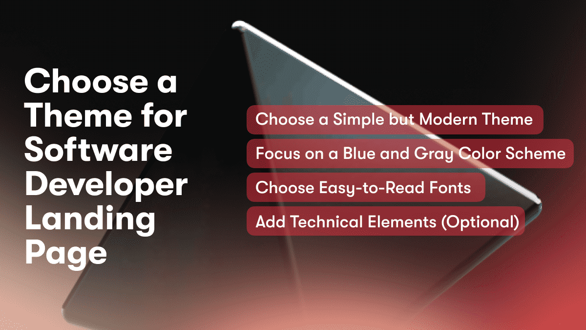 Choose a Theme for Software Developer Landing Page