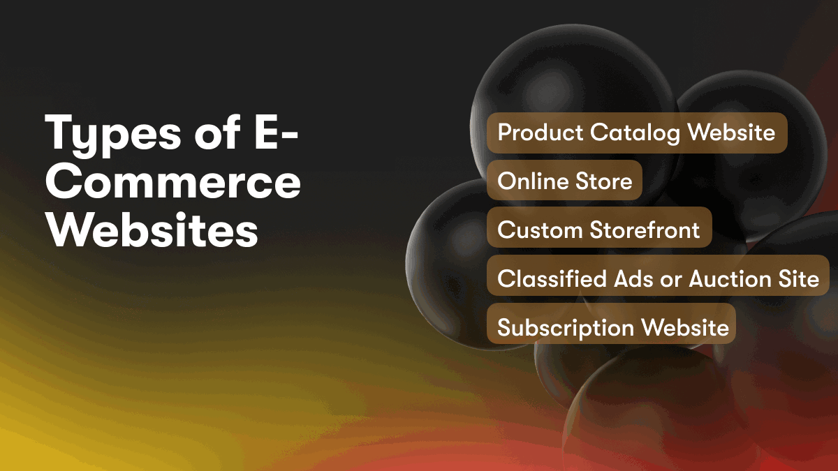 Types of E-Commerce Websites