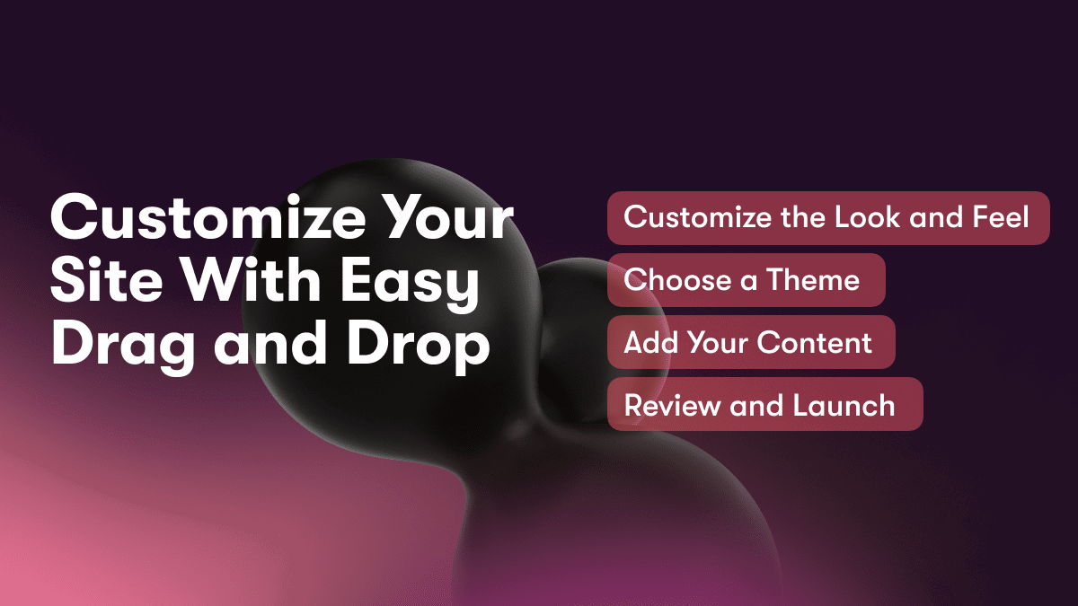 Customize Your Site With Easy Drag and Drop