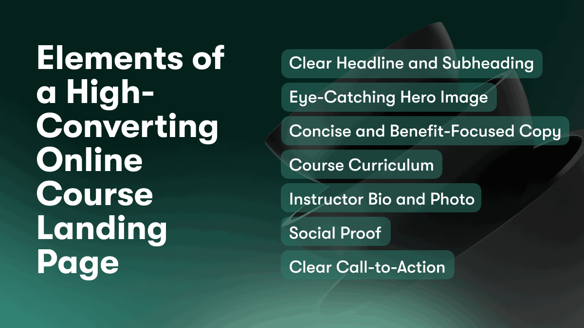 Elements of a High-Converting Online Course Landing Page