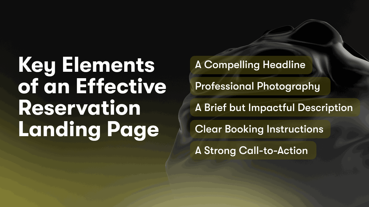 Key Elements of an Effective Reservation Landing Page