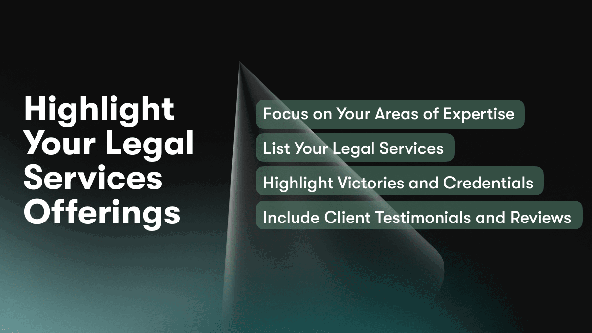 Highlight Your Legal Services Offerings