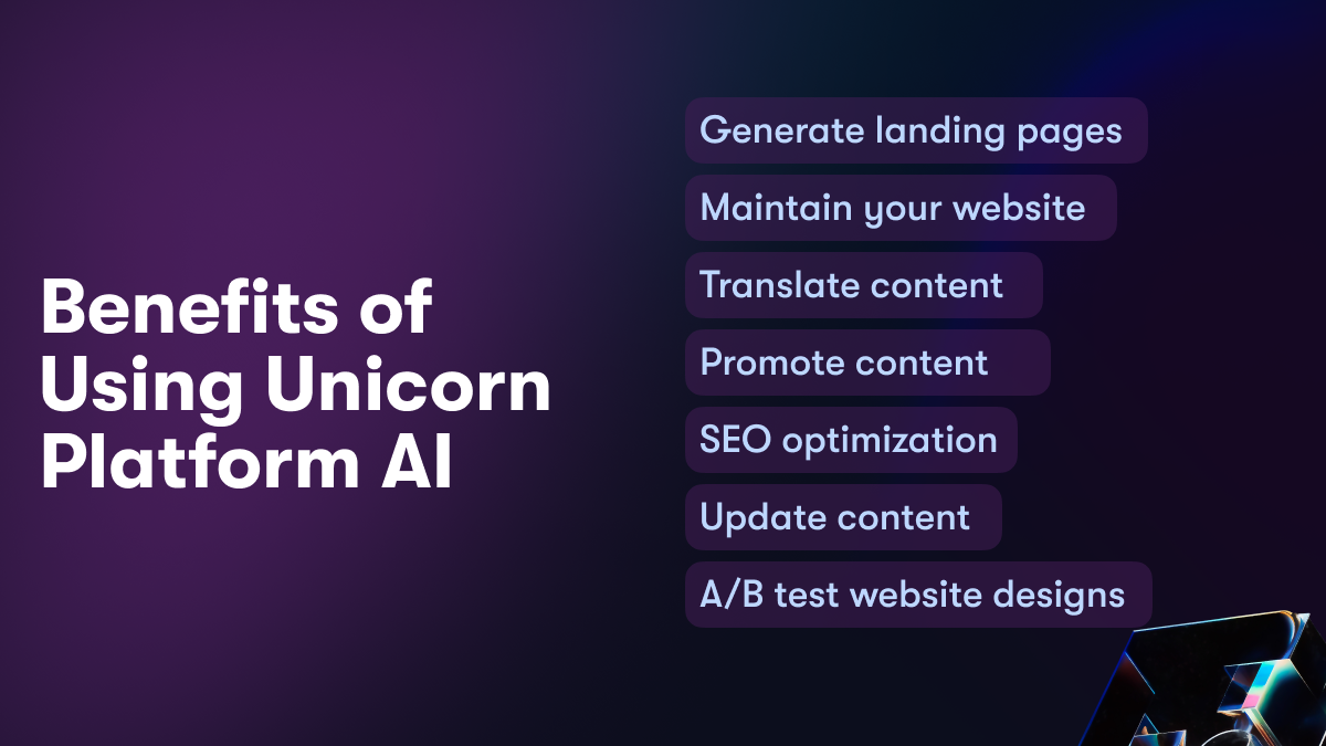 With Unicorn Platform AI, you can quickly and easily create a free AI website in minutes. Get started today and build your AI website with no coding knowledge required