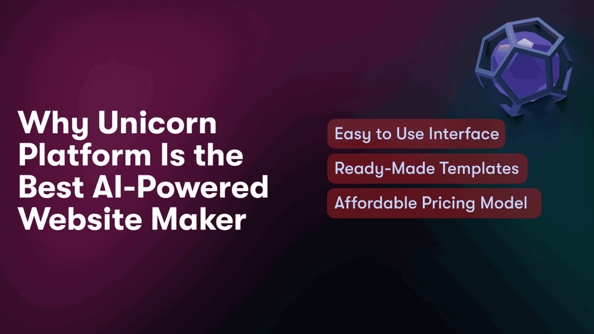 Build a professional website in minutes with Unicorn Platform. Our website AI maker uses artificial intelligence to instantly generate customized landing pages