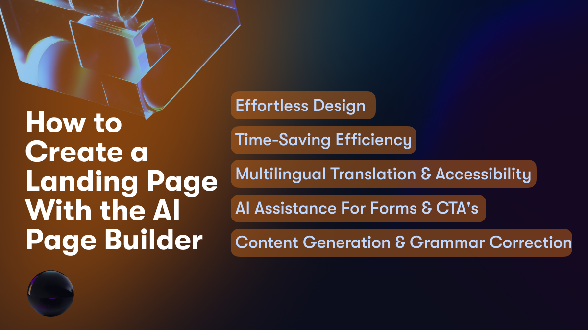 Design a stunning website with Unicorn Platform's AI Page Builder. Build dynamic landing pages quickly and easily with our revolutionary AI-powered page builder