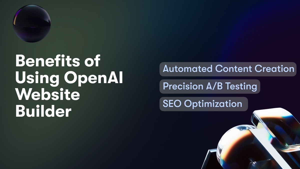 Experience the power and convenience of OpenAI's platform to build your website quickly and easily. Get your website up and running OpenAI website builder and more