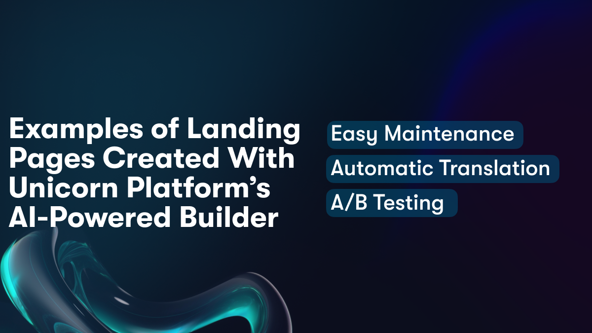 Try out Unicorn Platform’s AI-powered landing page builder and change the way you develop websites. Get the most out of Artificial Intelligence solutions