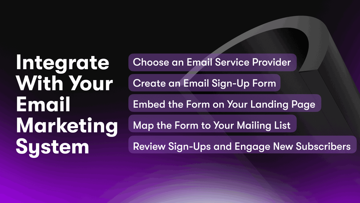 Integrate With Your Email Marketing System