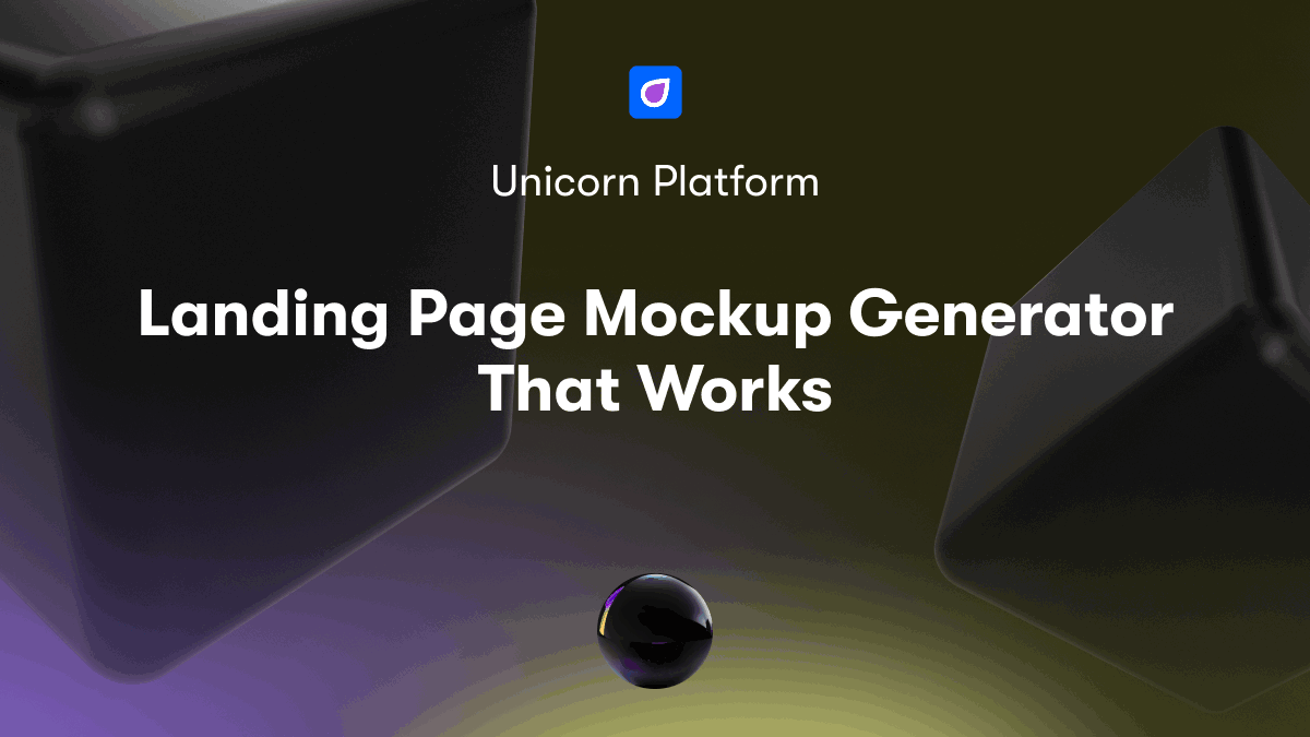 Landing Page Mockup Generator That Works