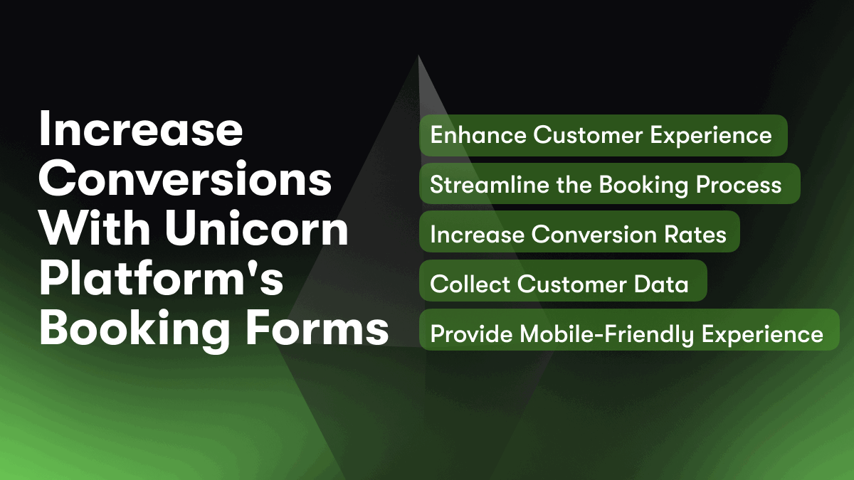 Increase Conversions With Unicorn Platform's Booking Forms