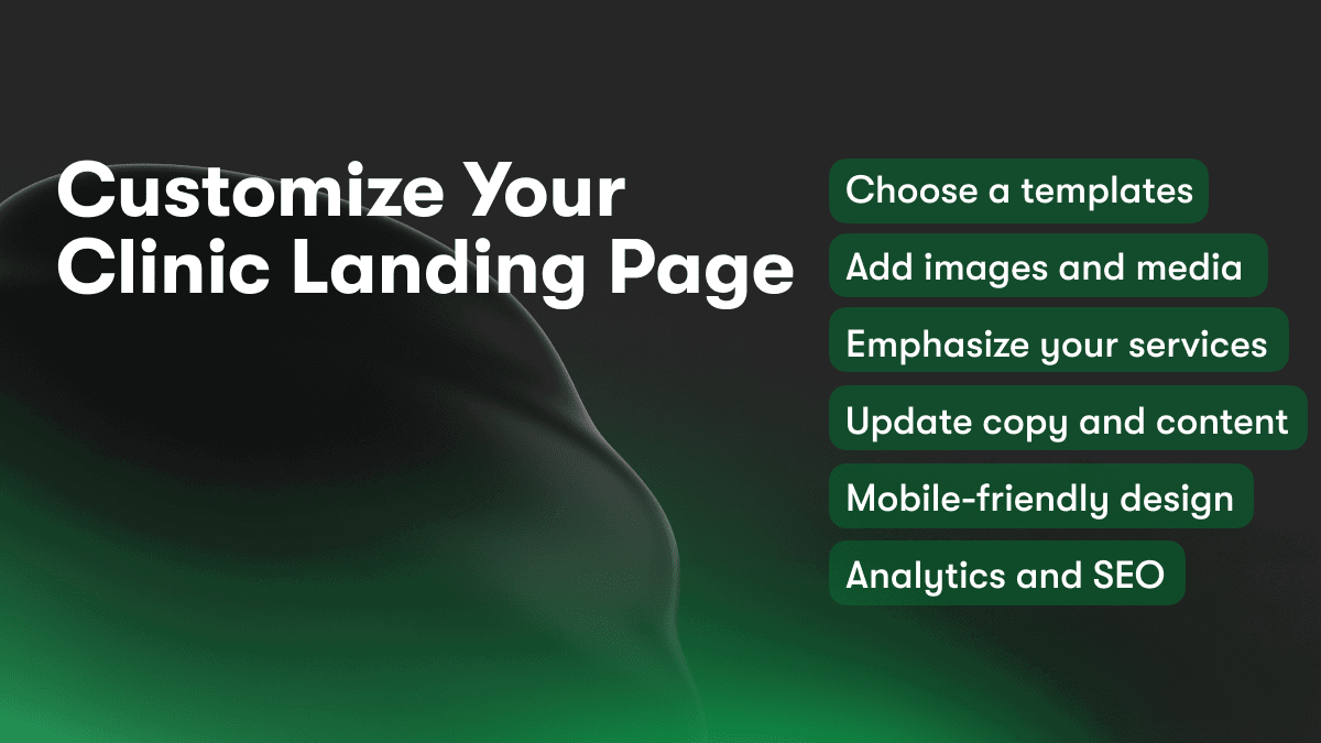 Customize Your Clinic Landing Page