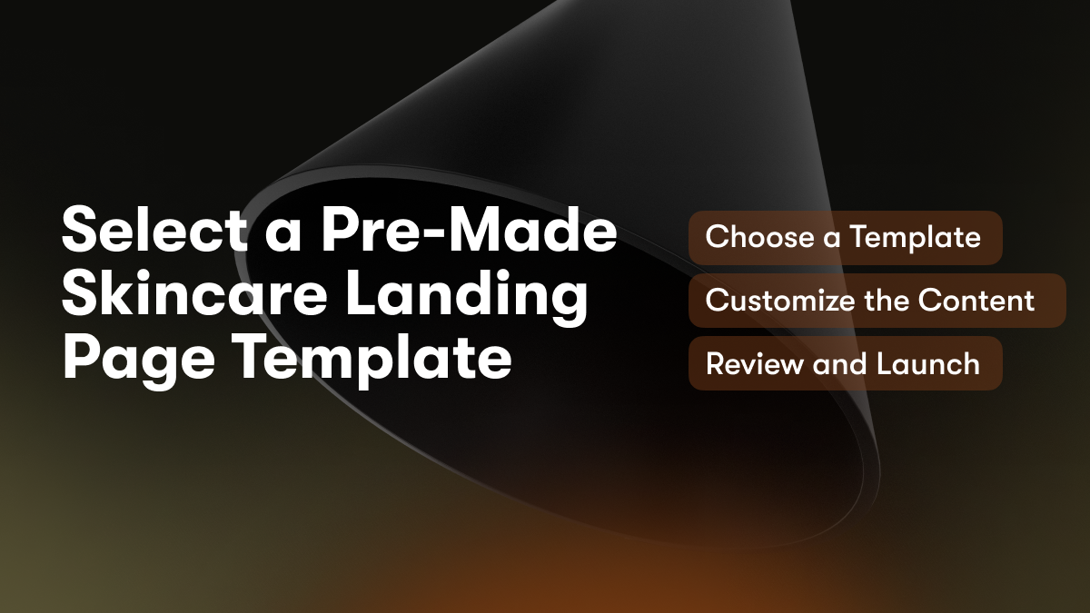 Select a Pre-Made Skincare Landing Page Template