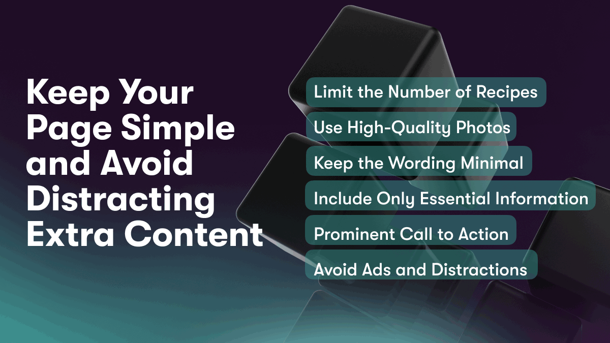 Keep Your Page Simple and Avoid Distracting Extra Content