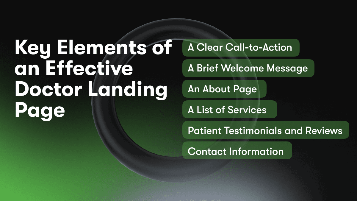 Key Elements of an Effective Doctor Landing Page