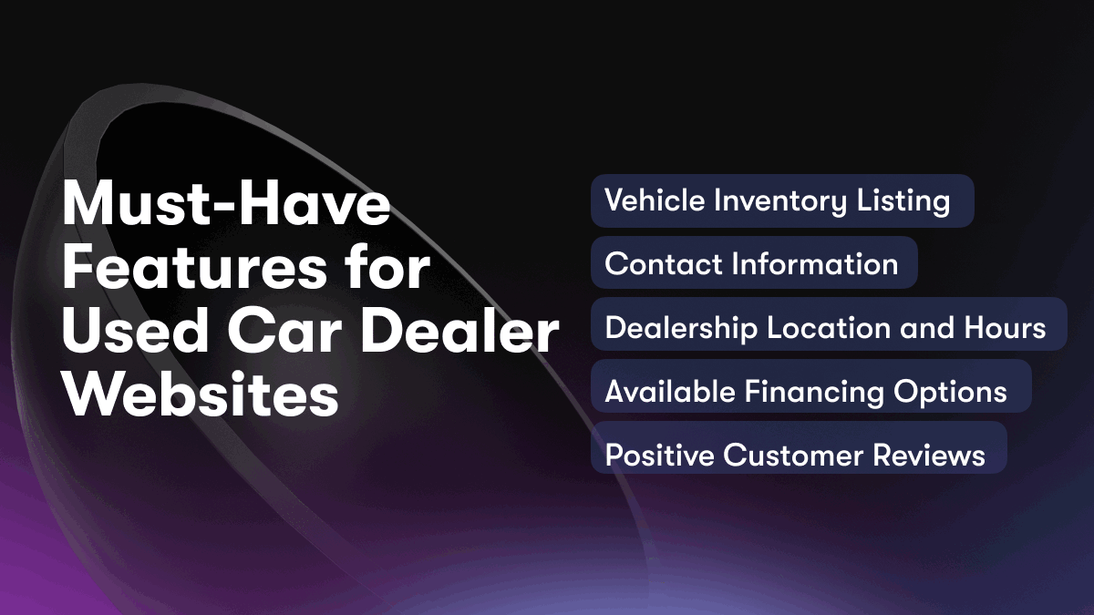 Must-Have Features for Used Car Dealer Websites