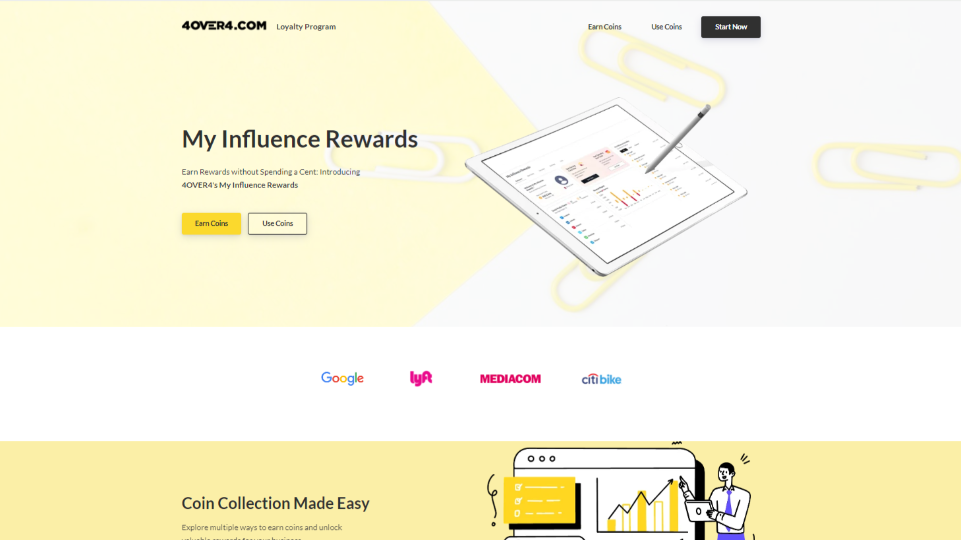 This page is an excellent example of a rewards-based landing page.