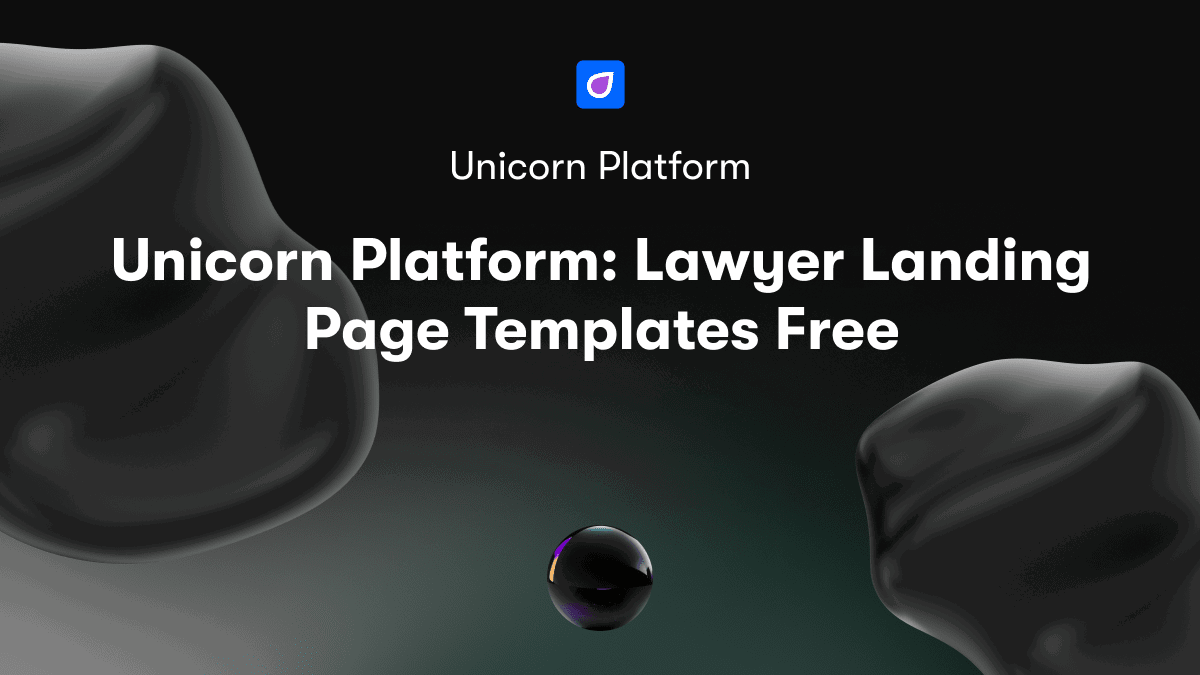 Unicorn Platform: Lawyer Landing Page Templates Free