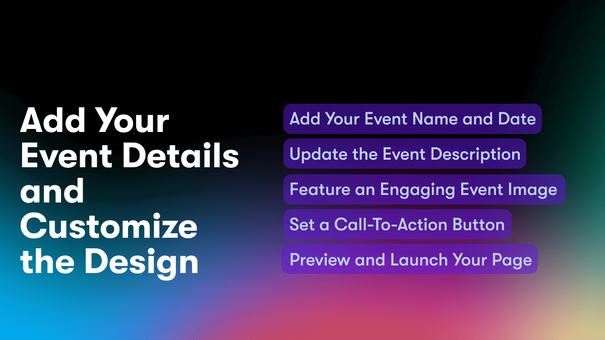 Add Your Event Details and Customize the Design