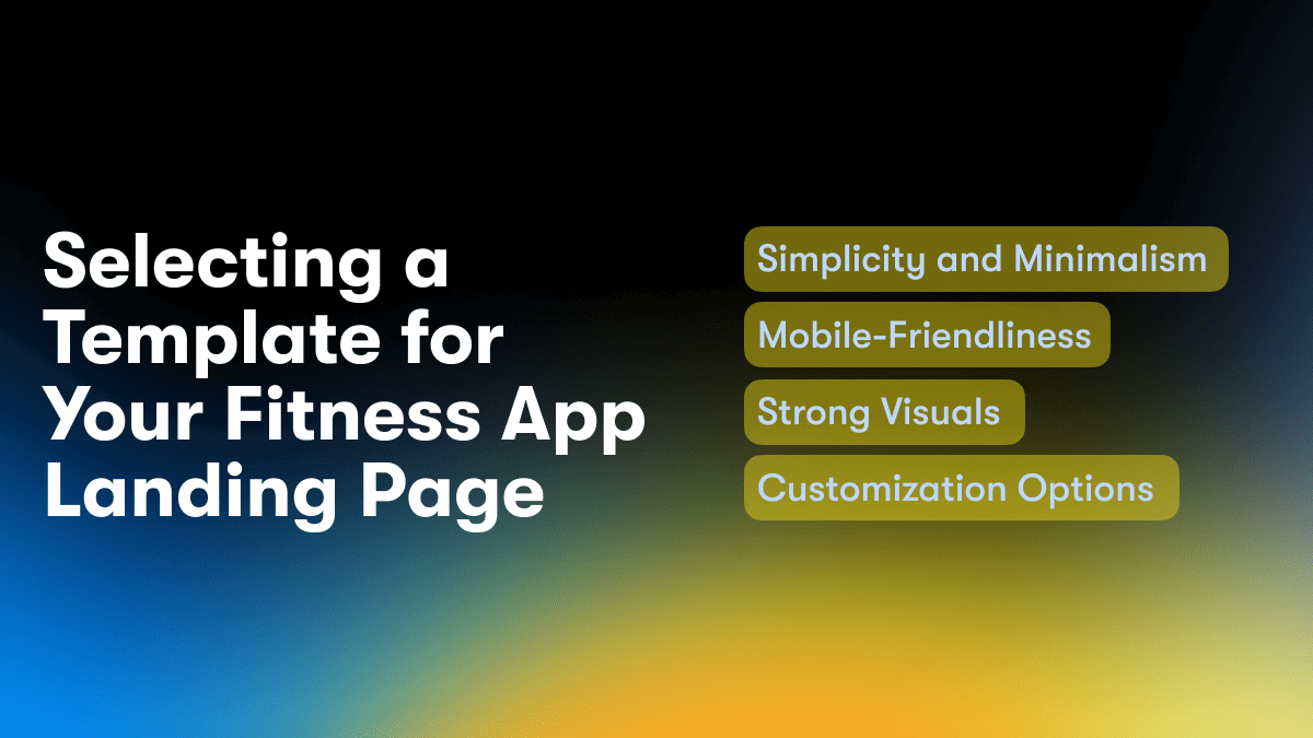 Selecting a Template for Your Fitness App Landing Page