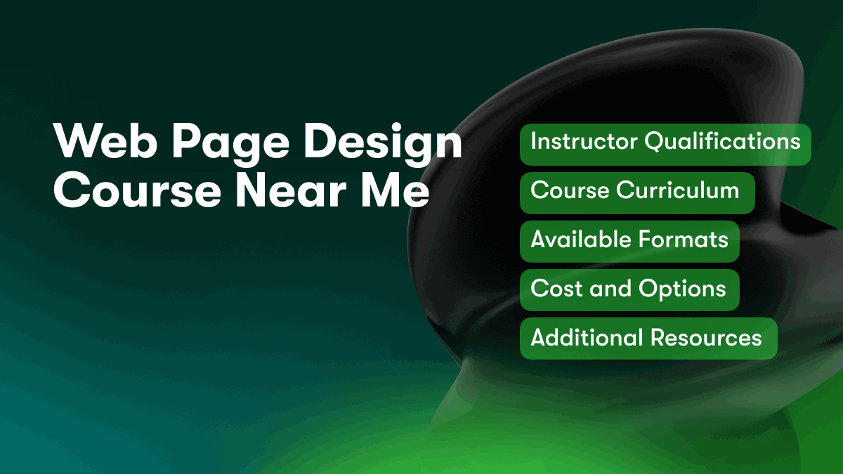 Web Page Design Course Near Me