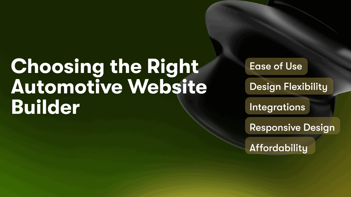 Choosing the Right Automotive Website Builder