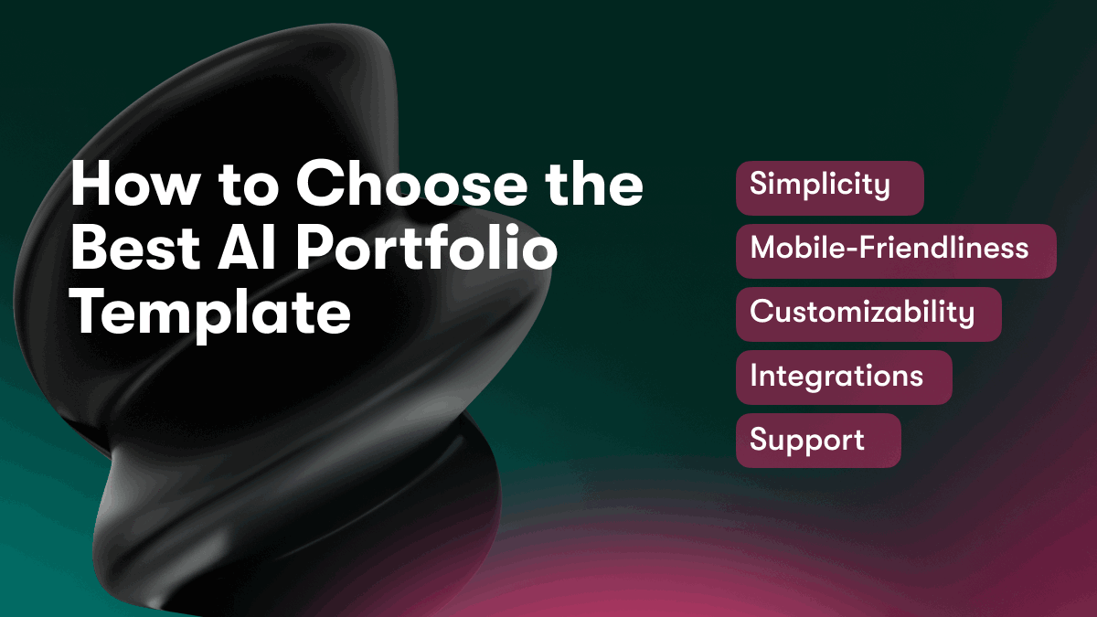 How to Choose the Best AI Portfolio Template