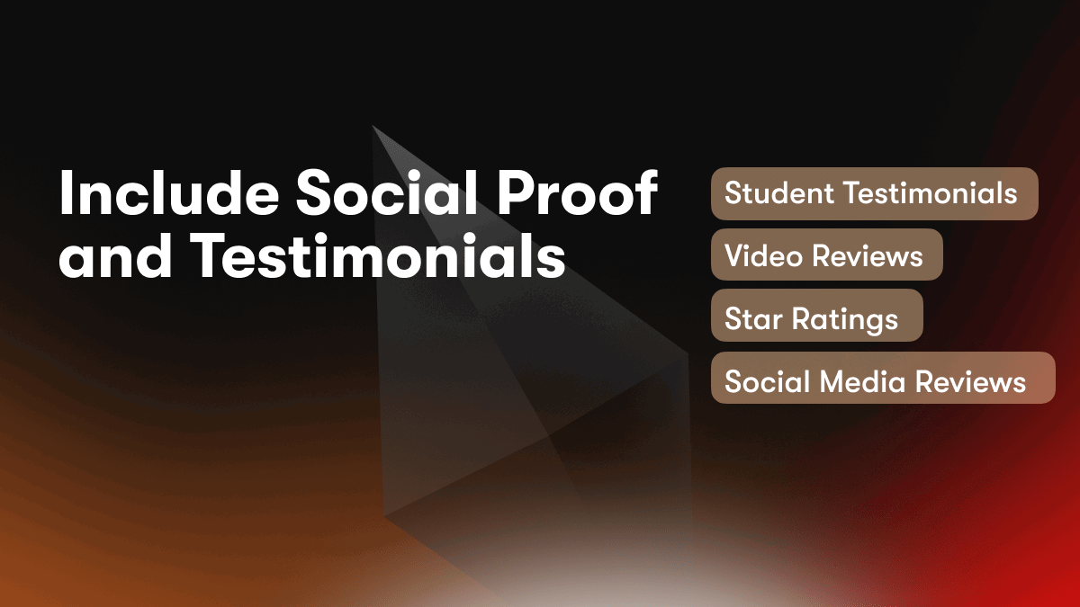 Include Social Proof and Testimonials