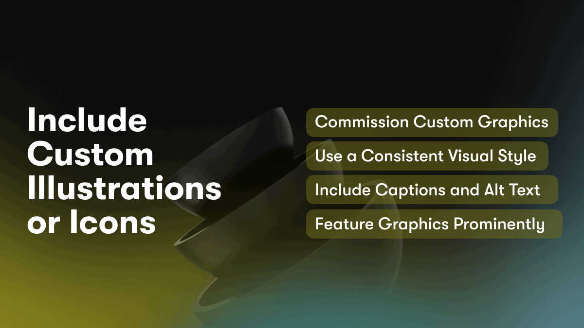 Include Custom Illustrations or Icons