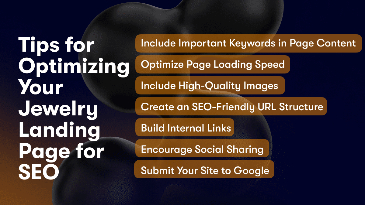 Tips for Optimizing Your Jewelry Landing Page for SEO
