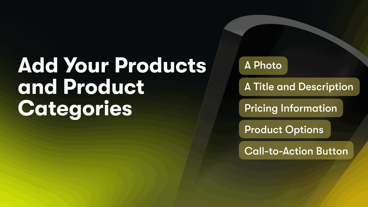 Add Your Products and Product Categories