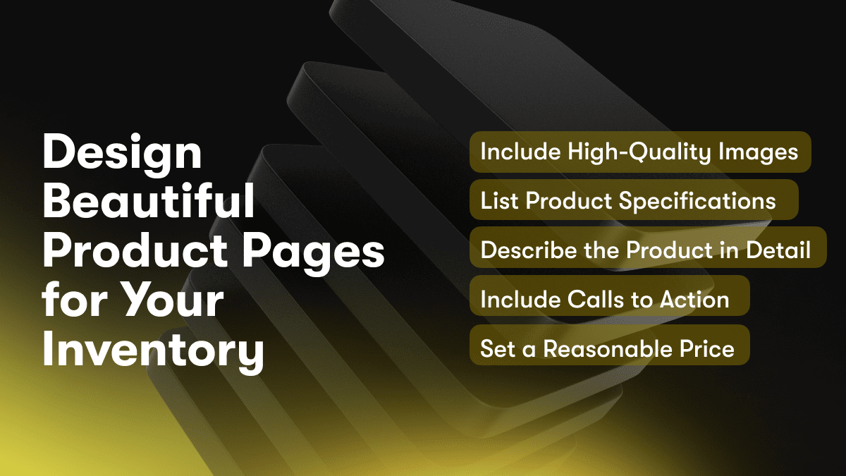 Design Beautiful Product Pages for Your Inventory