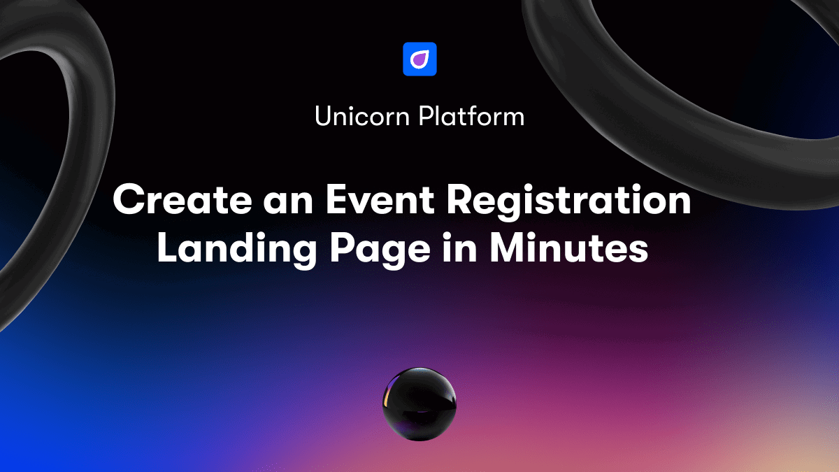 Create an Event Registration Landing Page in Minutes