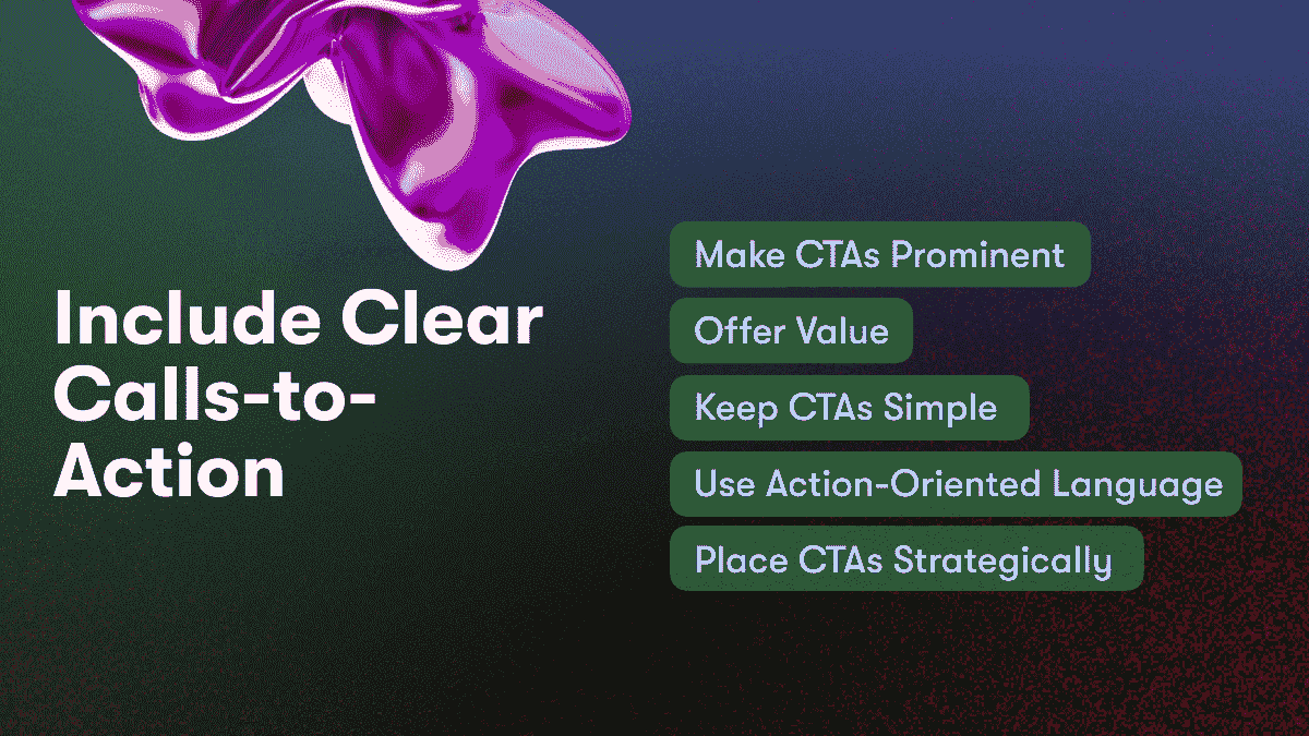 Include Clear Calls-to-Action