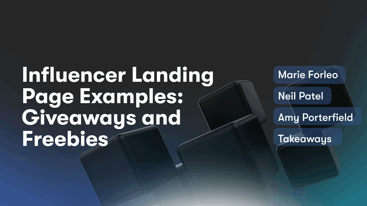 Influencer Landing Page Examples: Giveaways and Freebies